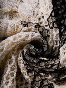 Airlisse Women's Skull Pattern Round Neck Sweater,Long Sleeve Tops, Knit Pullover Fall Winter - Beige - View 6