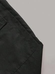 Mulvari 字母圖案下擺打結T恤和工裝褲 - 黑與白 - 查看 5