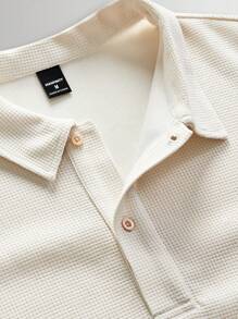 Manfinity VCAY 2pcs Knitted Casual Polo Shirt Set