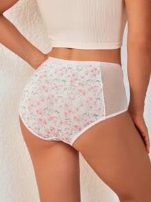 SHEIN 女性時尚可愛舒適花卉三角褲