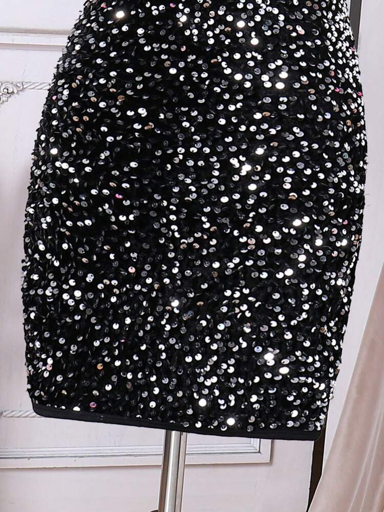 Tween Girl Elegant Off Shoulder Black Short Sleeve Formal Dress, Suitable For Parties, Dinners, Weddings, And Other Occasions