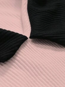 DAZY 女士夏季拼色Polo領口休閒短袖T卹