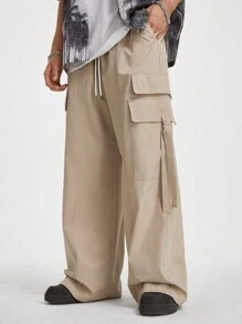 Manfinity NXTstreet Quần ống rộng dệt ống rộng cho nam Hip Hop Thời trang hàng hóa Đi chơi - Màu tím - Xem 4