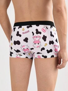 Men's Fashion Cow Printed Boxer Briefs - Multicolor - View 2