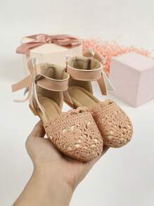 嬰兒戶外平底舒適鞋，嬰兒步行鞋，時尚平底鞋適合女寶寶 - 藕粉色 - 查看 7