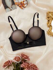 Simple Vest Style Sexy Backless Bra For Women, 1pc