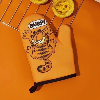 GARFIELD | SHEIN Maldives & Trilu Chip Print Heat Resistant Kitchen Baking Accessories, Choose From Gloves Or Pot Holders, Oven-Friendly, Thick Pad Insulation
