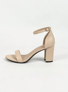 Women's Fashionable Comfy Strappy High Heel Roman Style Chunky Heel Sandals For Evening, Vacation, Party & Dance