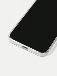 TOM & JERRY X SHEIN Funda de teléfono transparente impresa con dibujos animados y letras