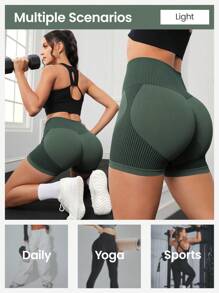 Easithlete Pantaloni scurți sport cu talie largă, cu fund încordat, model pulover, pantaloni scurți de motociclist