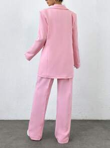 SHEIN Tall Pink Oversize Suit Sets, Tall Women - Pink - View 2