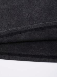 ROMWE MEN Street Life Áo thun nam tay ngắn in họa tiết, phong cách đường phố cổ điển, mùa hè - màu đen - Xem 3