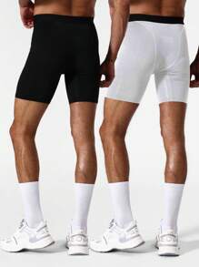 Manfinity Sport Corelite 男友风格男士拼色运动压缩短裤，夏季紧身短裤