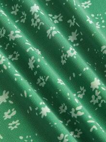 SHEIN Privé Saia Feminina Elegante com Fenda Lateral e Estampa Floral para Férias - Multicolorido - Visão 3