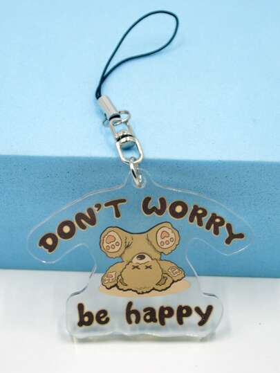 Kawaii Adorable Upside-Down Bear Pattern Mobile Phone Lanyard