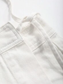 DAZY 女士休闲纯色系带裹身长款牛仔裙，夏季牛仔裙