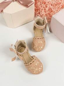 嬰兒戶外平底舒適鞋，嬰兒步行鞋，時尚平底鞋適合女寶寶 - 藕粉色 - 查看 6