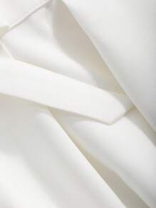 DAZY 女士纯色方领优雅夏季连衣裙，宽肩带舞会礼服，太阳裙，婚礼礼服