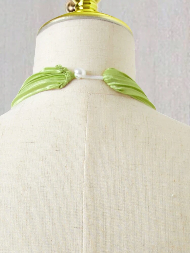 Teen Girl Summer Solid Color Pleated Casual Casual Sling Dress
