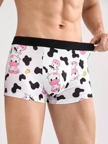 Men's Fashion Cow Printed Boxer Briefs - Multicolor - View 3