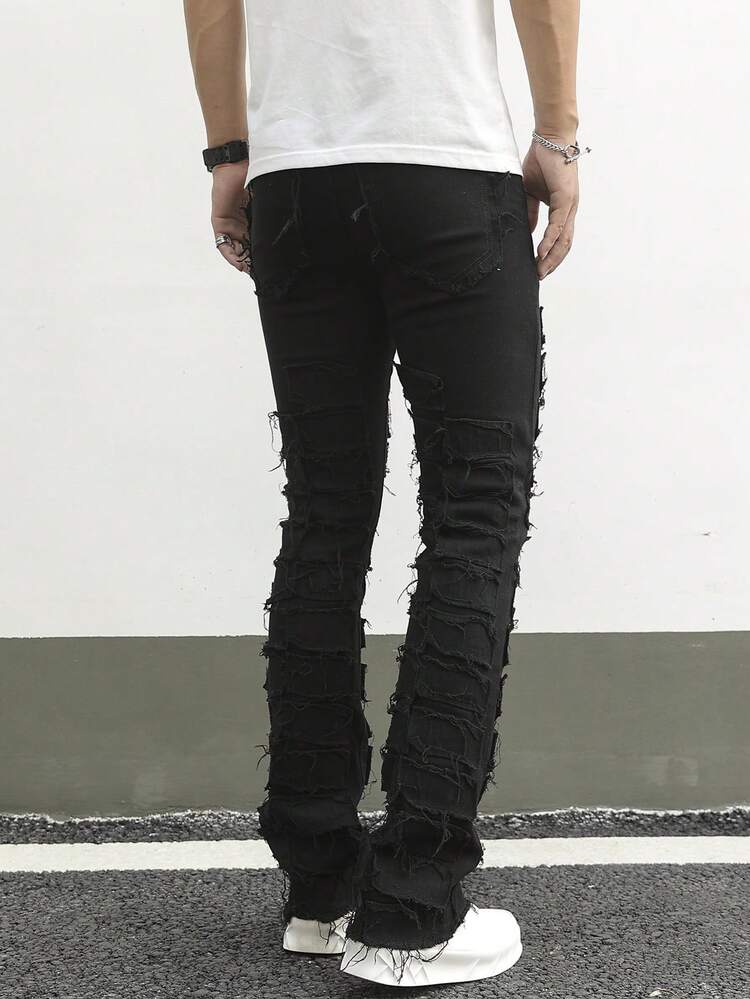 Men'S Frayed Edge Denim Jeans