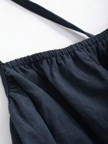 Livesso Simple Loose Strap Home Romper Pajama