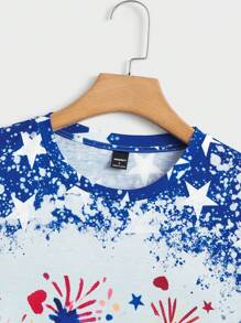 Manfinity VCAY 男式夏季Highball玻璃杯印花圓領休閒短袖T恤 - 彩色 - 查看 3