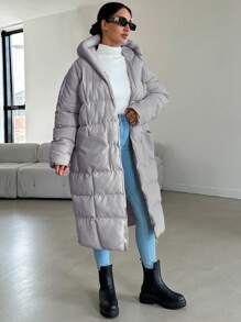 RueChic 女款連帽長袖拉鍊加厚夾克