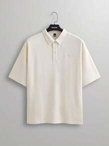 Manfinity VCAY 2pcs Knitted Casual Polo Shirt Set