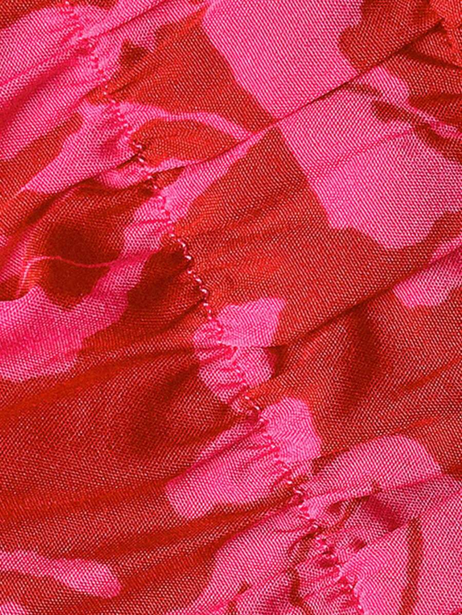 SHEIN LUNE Plus Size Floral Printed ALine Dress With Square Neckline