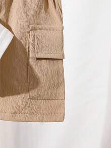 SHEIN 寶寶男孩禮服時尚俊俏3入組套裝 - 卡其色 - 查看 5