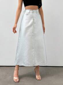 Women's A-line Denim Skirt