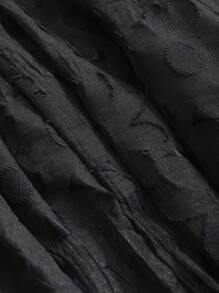 FRIFUL 女士纯色简约休闲夏季短袖连衣裙吊带长裙 - 黑色 - 查看 3