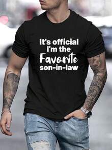 Tricou cu slogan pentru bărbați
