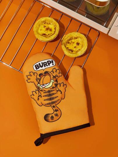 GARFIELD | SHEIN Maldives & Trilu Chip Print Heat Resistant Kitchen Baking Accessories, Choose From Gloves Or Pot Holders, Oven-Friendly, Thick Pad Insulation