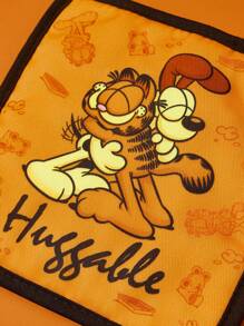 GARFIELD X SHEIN Cartoon Letter Print Contrast Binding Insulation Pad (Single Pack)