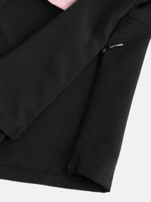 SHEIN Unity Camisa de mujer de manga corta sencilla de unicolor para uso diario - Negro - Ver 4