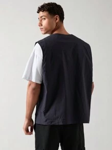 Manfinity VCAY Chaleco casual tejido con cierre de cremallera para hombre