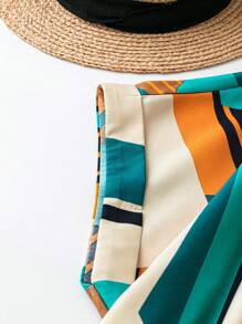 SHEIN LUNE Plus Size Kỳ nghỉ Giải trí Áo sơ mi tay cánh dơi in ngẫu nhiên - Nhiều màu - Xem 5