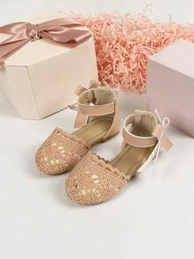 嬰兒戶外平底舒適鞋，嬰兒步行鞋，時尚平底鞋適合女寶寶 - 藕粉色 - 查看 5