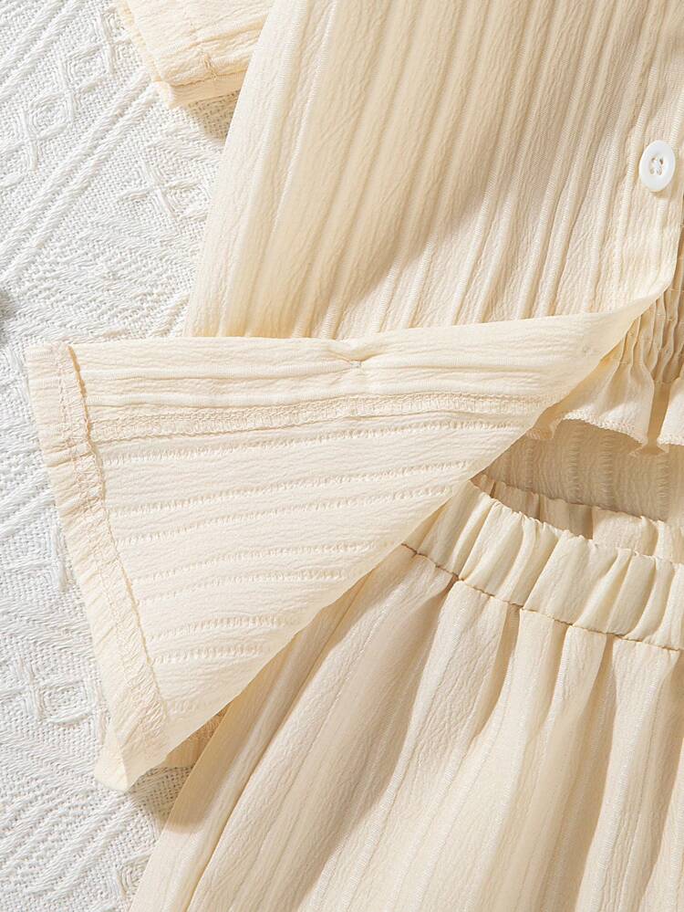 Young Girl Summer Casual Solid Color Vest And Shorts Set