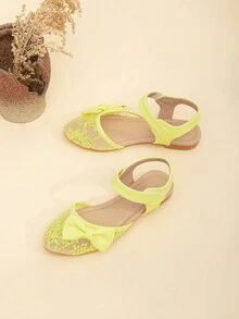 1 Đôi Giày Đế Bằng Mũi Nhọn Thời Trang Mới Cô Gái Ngọt Ngào, Dép Ngoài Trời Cho Nữ - Màu vàng - Xem 4