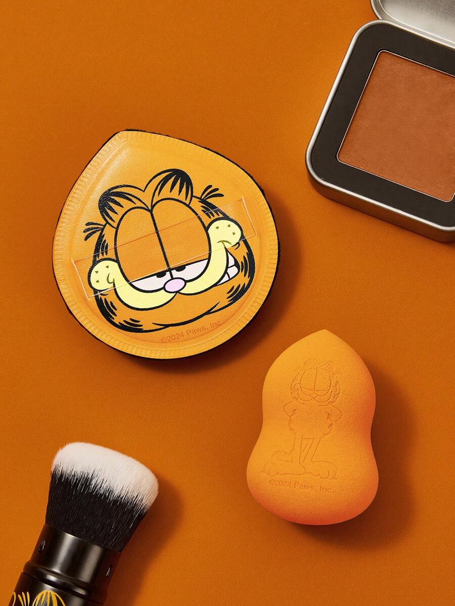 GARFIELD | SHEIN 2入組卡通圖案彩妝海綿蛋套裝 - 黃色 - 查看 1