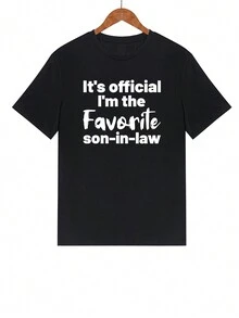Tricou cu slogan pentru bărbați