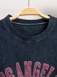 EURMUSE ACID WASH OVERSIZE T-SHIRT - Grey - View 3