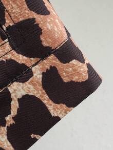 Women's Fashionable Casual Leopard Print Jacket, Spring/Autumn - Multicolor - View 7