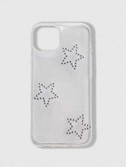 Grunge Punk 1 pièce Coque de téléphone avec strass scintillants 3D étoilés, compatible avec iPhone 11 12 13 14 15 Pro Max