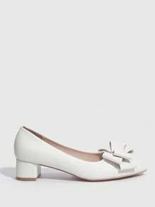 CUCCOO CHICEST Woman Shoes Fashion White Bowknot Flat Shoes For Summer Vacation Shoes Summer Spring Shoes Spring Break Easter Prom Heels