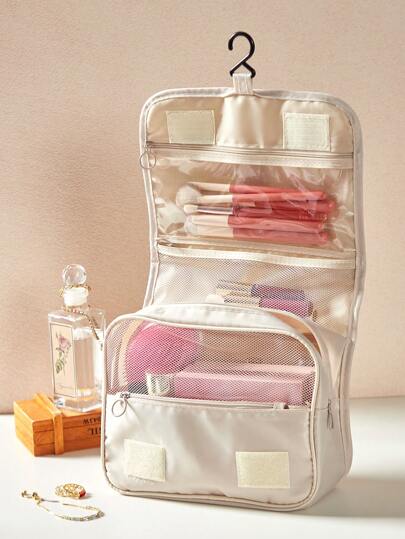 SHEIN 1PC Multi-Functional Hanging Makeup Bag, Storage Bag, Large Capacity, Convenient To Carry Christmas For Holiday Gift Giving,Boho Vibes