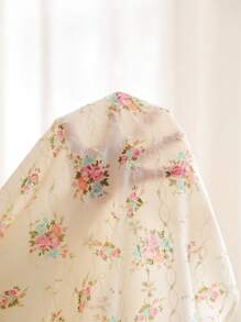 Soleia Vestido de talla grande para mujeres con cuello en V bordado, forma de copa, con encaje adjunto y sin mangas. Confeccionado en tela con textura jacquard, perfecto para vacaciones en el campo, verano y Pascua - Multicolor - Ver 9